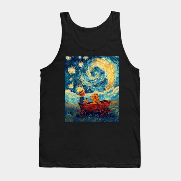 Calvin and Hobbes The Dynamic Duo Tank Top by Crazy Frog GREEN